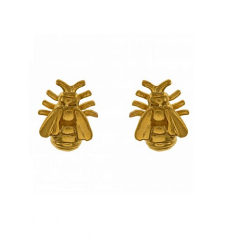Small Honey Bee Stud Earrings | Gold | Alex Monroe | Hooper Bolton | Cheltenham | Official Stockist